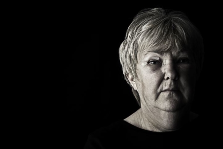 Abused Elderly Woman
