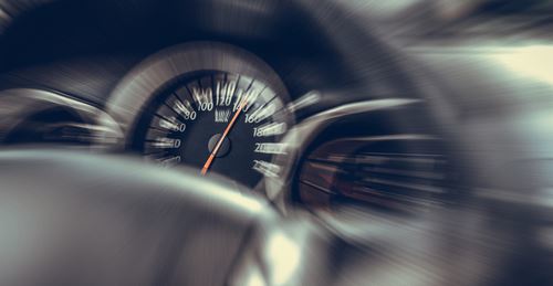 blurred speedometer